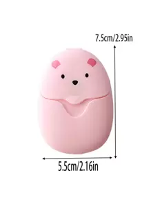 1 set hojas de jabón PP, papel de jabón moderno para viajes - Rosa - Ver 2