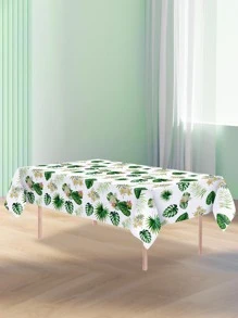 1入組PVC一次性桌布,熱帶印花樹葉印花一次性桌布 - 彩色 - 查看 2