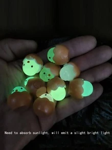 5pcs/set ABS Garden Ornament, Creative Random Glow In The Dark Cartoon Chicken & Egg Design Garden Statue For Outdoor - Multicolor - View 3