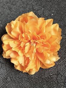 1pc Plastic Artificial Flower Head, Simulation Flower Head For DIY - Orange - View 1