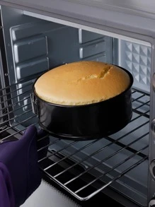 1set Iron Alloy Cake Mold, Modern Black Cake Pan For Kitchen Baking - Black - View 5