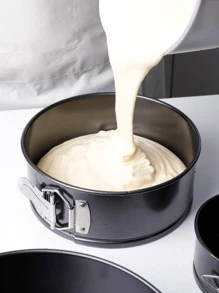 1set Iron Alloy Cake Mold, Modern Black Cake Pan For Kitchen Baking - Black - View 4