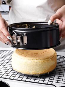 1set Iron Alloy Cake Mold, Modern Black Cake Pan For Kitchen Baking - Black - View 7