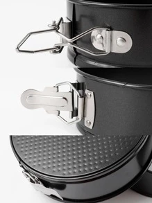 1set Iron Alloy Cake Mold, Modern Black Cake Pan For Kitchen Baking - Black - View 9