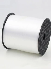 1pc Plain Balloon Ribbon, White Plastic Balloon Tie Strip, For Party Decor,Christmas
