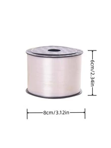1pc Plain Balloon Ribbon, White Plastic Balloon Tie Strip, For Party Decor,Christmas