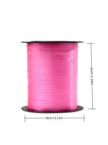 1pc Plain Balloon Ribbon, Pink Plastic Balloon Tie Strip, For Party Decor,