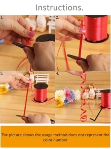 1 件纯色气球丝带，黄色塑料气球领带，适用于派对装饰、圣诞节 - 黃色 - 查看 3