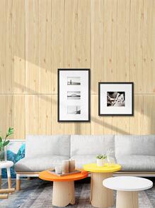 1入組PE牆紙,現代木紋圖案自粘墻紙 - 黃色 - 查看 6