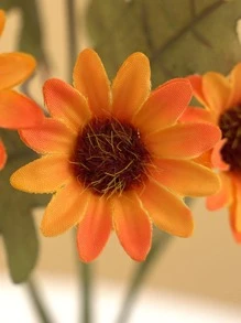 1 件 21 頭人造雛菊花花束情人節禮物束裝飾婚禮裝飾新娘手持花手腕花胸花材料家居餐廳臥室花瓶裝飾花束 Diy 生日派對蛋糕材料新年裝飾材料拍攝道具