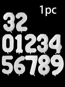 1pc 32-Inch Black & White 0-9 Number Balloons, Birthday Party Decor, Wedding Decoration, Photo Prop,Christmas