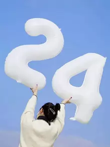 1pc 32-Inch Black & White 0-9 Number Balloons, Birthday Party Decor, Wedding Decoration, Photo Prop,Christmas
