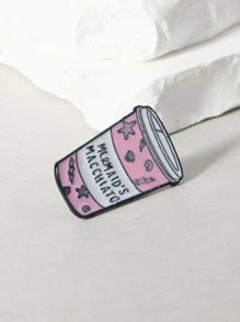 男士標語圖案胸針 - 彩色 - 查看 4