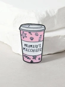 男士標語圖案胸針 - 彩色 - 查看 1