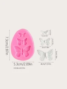1 Butterfly Mold Silicone Mini Butterfly Mold, Epoxy Resin Butterfly Mold, Candle Gypsum Mold (Butterfly) - Pink - View 2