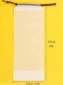 2个透明抽绳雨伞收纳袋，适用于学校、办公室、家庭、旅行、母亲节礼物、卧室装饰、花园、厨房装饰、夏季、海滩、旅行必备品、房间装饰、软萌玩具、毕业季 - 無色 - 查看 4