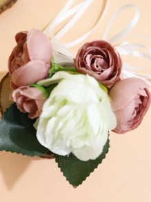 1pc Artificial Flower Decor Fashionable Boutonniere For Wedding Party - Multicolor - View 8
