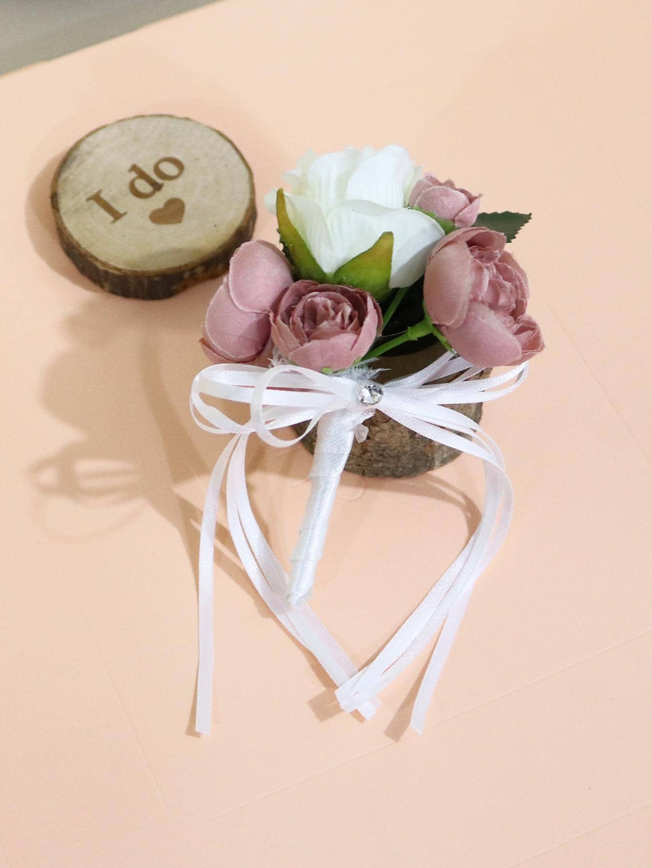 1pc Artificial Flower Decor Fashionable Boutonniere For Wedding Party - Multicolor - View 1