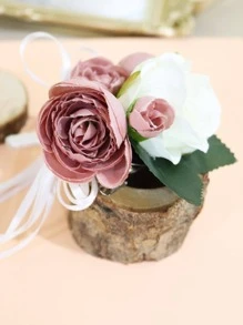 1pc Artificial Flower Decor Fashionable Boutonniere For Wedding Party - Multicolor - View 9