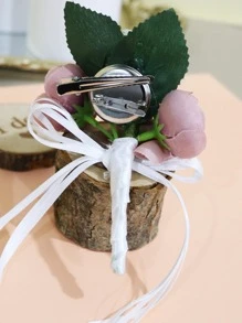 1pc Artificial Flower Decor Fashionable Boutonniere For Wedding Party - Multicolor - View 6