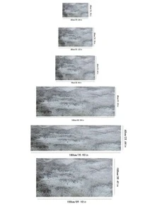 1pc Light Grey Rug, Modern Polyester Floor Rug For Home - Light Grey - View 2