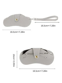 1入組極簡風格眼鏡收納袋 - 灰色 - 查看 2