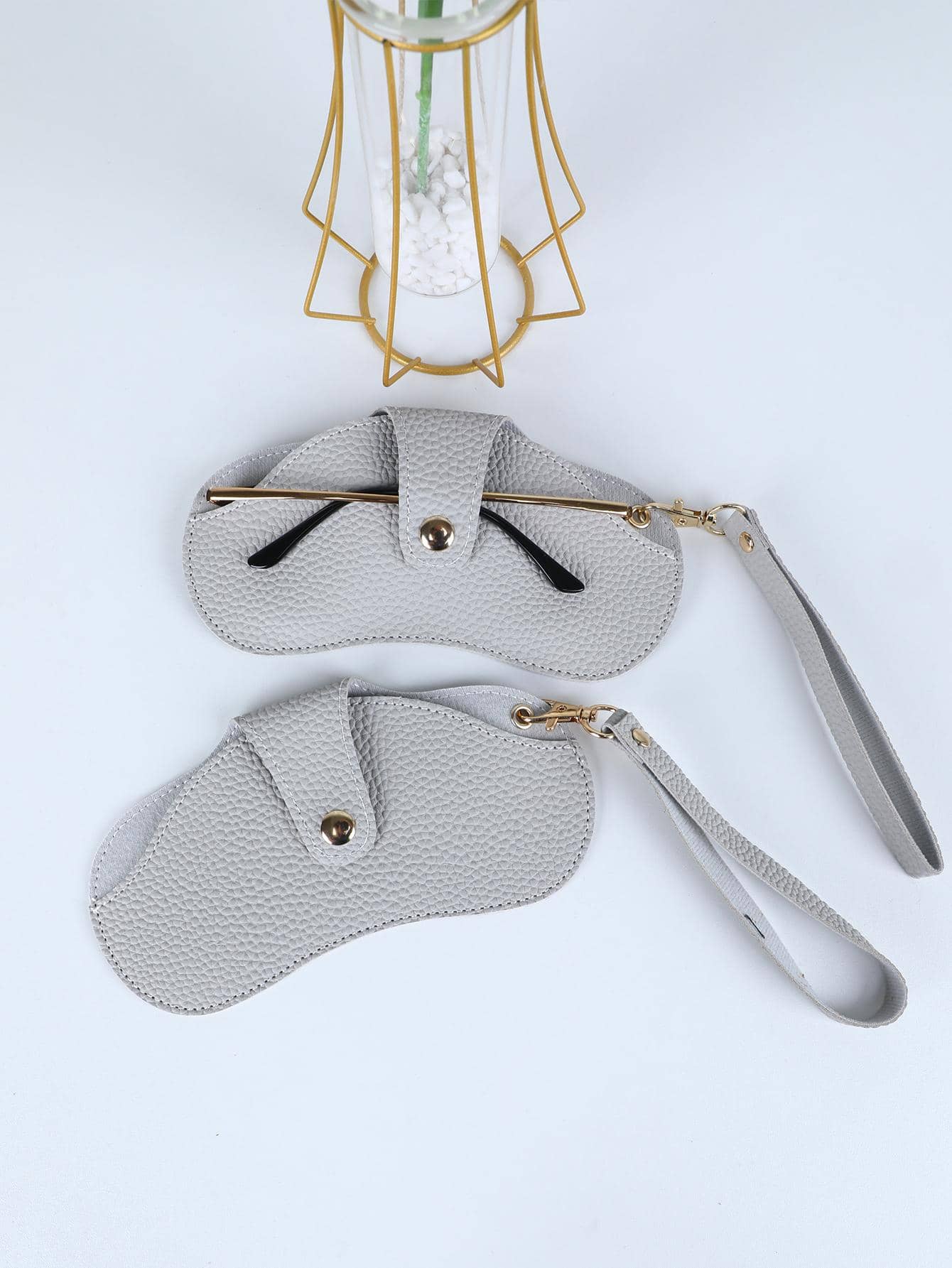 1入組極簡風格眼鏡收納袋 - 灰色 - 查看 1