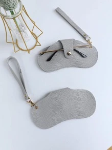 1入組極簡風格眼鏡收納袋 - 灰色 - 查看 6