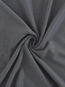 1 pièce Housse de chaise noire unie brossée, housse de chaise simple et unie extensible anti-poussière pour salle à manger, hôtel, salon, bureau, gris foncé, convient pour la décoration d'automne, la décoration de la pièce, la rentrée scolaire, les fournitures scolaires