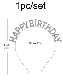 Donna 1 pezzo Fascia capelli da sposa con strass & slogan decorato squisito per festa di compleanno - Argento - Visualizzare 2