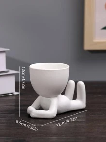 1 Giá đỡ nến Polyresin, Đế nến thiết kế hình sáng tạo cho gia đình - trắng - Xem 2