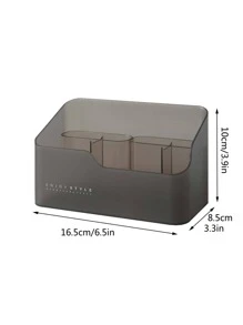 1pc Cosmetic Storage Shelf, White Plastic Storage Rack For Bathroom - White - View 3