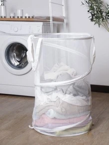 Túi Giặt Lưới Có Thể Gập Lại, Túi Giặt Du Lịch Polyamide Hiện Đại Cho Gia Đình - trắng - Xem 1