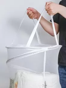 Túi Giặt Lưới Có Thể Gập Lại, Túi Giặt Du Lịch Polyamide Hiện Đại Cho Gia Đình - trắng - Xem 2