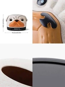 1pc PP Tissue Box Cover Holder, Cartoon Dog Shaped Tissue Storage Box For Home - Beige - View 4