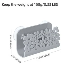 1 Nhựa Miếng Cọ Rửa Thoát Giá Đồng Màu Hoa Rỗng Ra Đa Năng Giá Để Xà Phòng Cho Nhà Bếp, Phòng Tắm - Xám - Xem 2