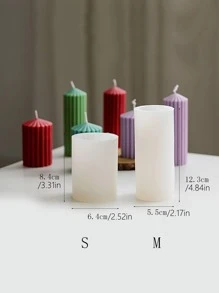 1pc Silicone Candle Mold, White Candle Silicone Mold For DIY - White - View 7