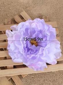 1pc Plastic Artificial Flower Head, Simulation Flower Head For DIY - Orange - View 4