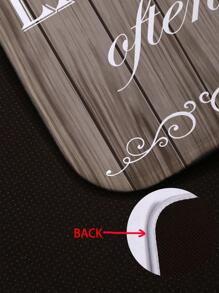 1入組湯匙和字母圖案廚房現代滌綸防滑廚房地墊 - 彩色 - 查看 4