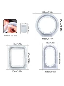 5pcs/Set Hydroponic Container Design DIY Silicone Mold, Simple White Geometric Shaped Silicone Mold For DIY - White - View 8