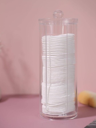 1pc Plastic Cosmetic Storage Box, Minimalist Clear Makeup Storage Box For Home