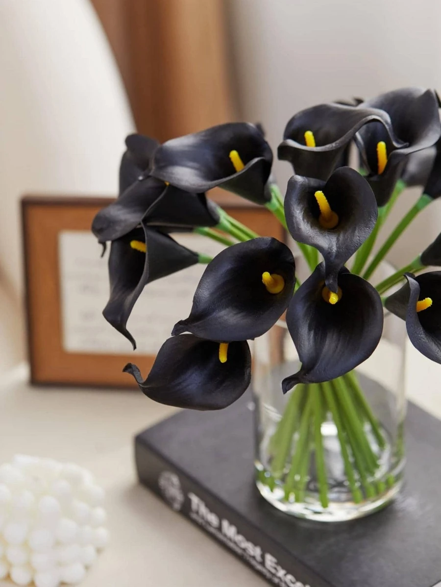 5入組人造馬蹄蓮，婚禮假花，家居裝飾