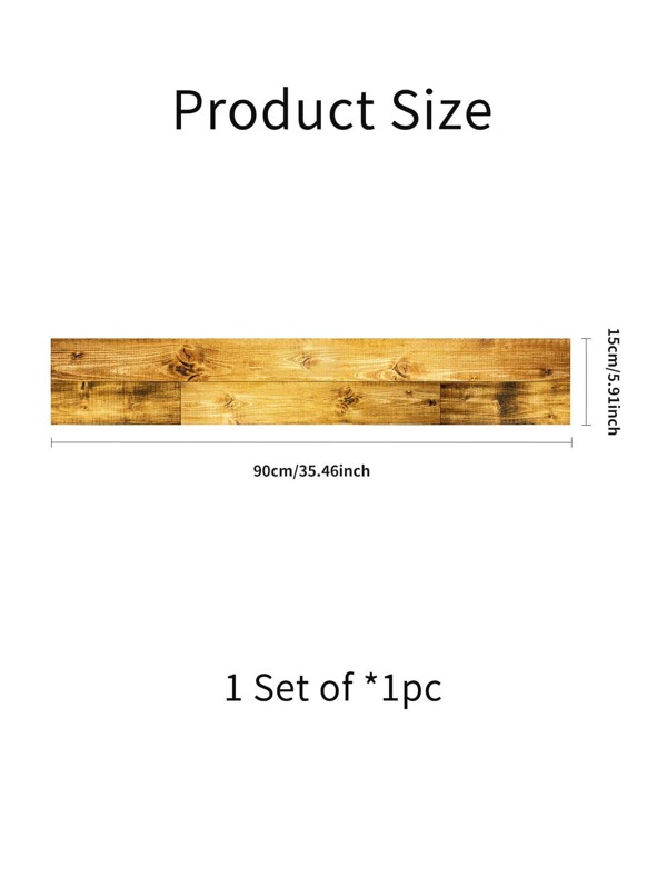 1pc PVC Floor Sticker, Wood Grain Pattern Floor Sticker For Home