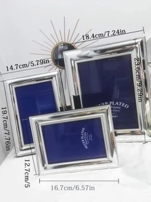 1pc Iron Photo Frame, Modern Sliver Poster Display Stand Frame For Home - Silver - View 8