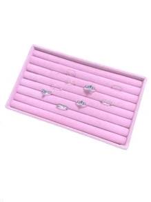 1 Khay Đựng Trang Sức MDF, Khay Đựng Trang Sức Nhiều Lưới Màu Trơn Cho Gia Đình - Hồng - Xem 5