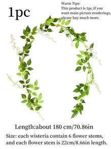1 dây hoa nhân tạo bằng sợi, vòng hoa nhân tạo để trang trí đám cưới - Nhiều màu - Xem 6