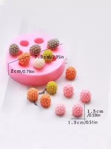 1pc Reusable DIY Silicone Mold,Creative Pink Raspberry Shaped Washable Silicone Mold For DIY Lovers - Pink - View 7