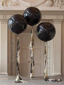 1 pieza Globo de látex grande de 36 pulgadas inflable con helio, de colores, para fiestas de boda y cumpleaños - Negro - Ver 3