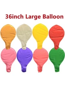 1 pieza Globo de látex grande de 36 pulgadas inflable con helio, de colores, para fiestas de boda y cumpleaños - Negro - Ver 2