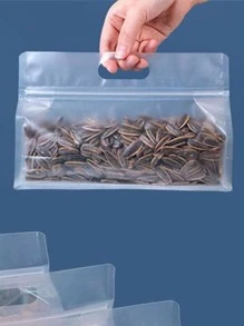 1pc Plastic Food Storage Bag, Modern Clear Food Sealing Bag For Home - Clear - View 5